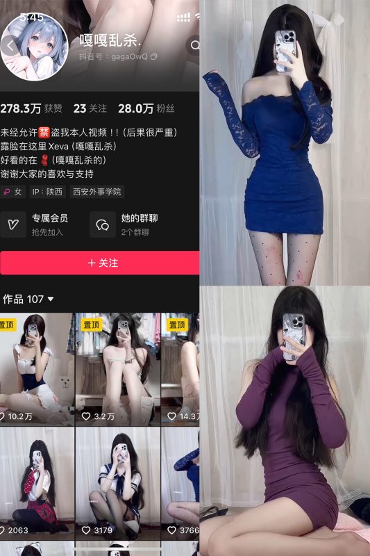 抖音 嘎嘎乱杀 铁粉空间 NO.001期 【23P7V】-微密空间